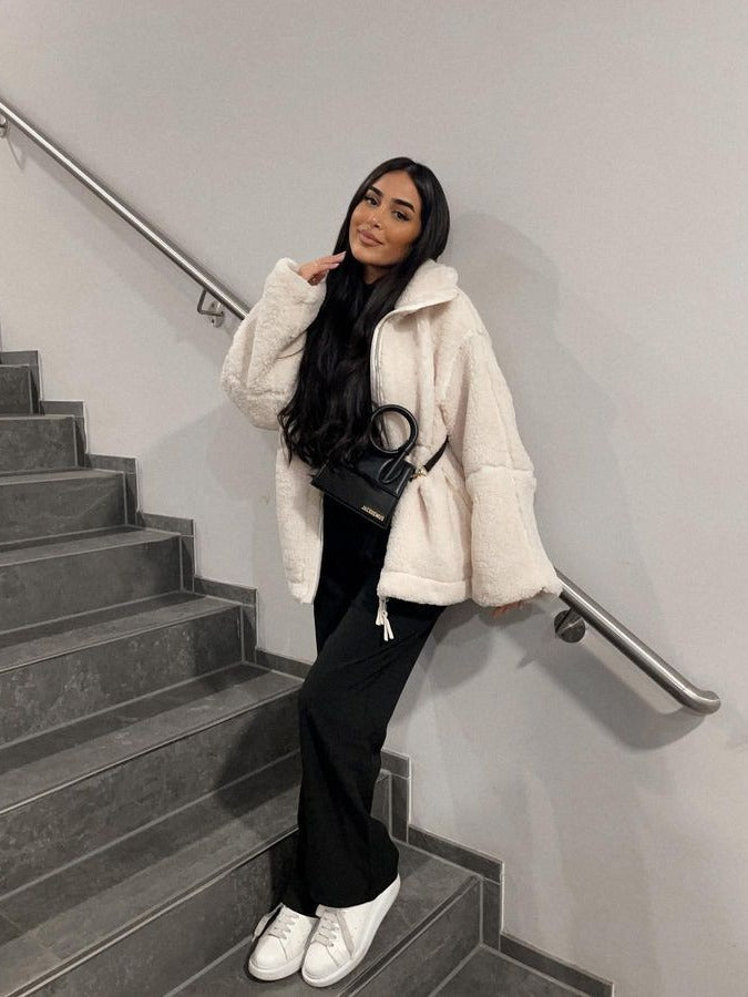 Heloisa Oversized Sherpa Zip Jacket