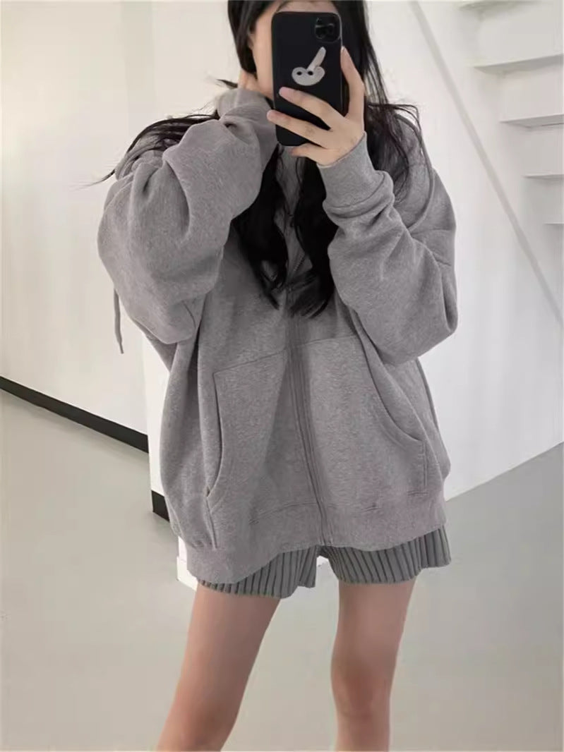 Evertje Oversized Hooded Baseball Jacket