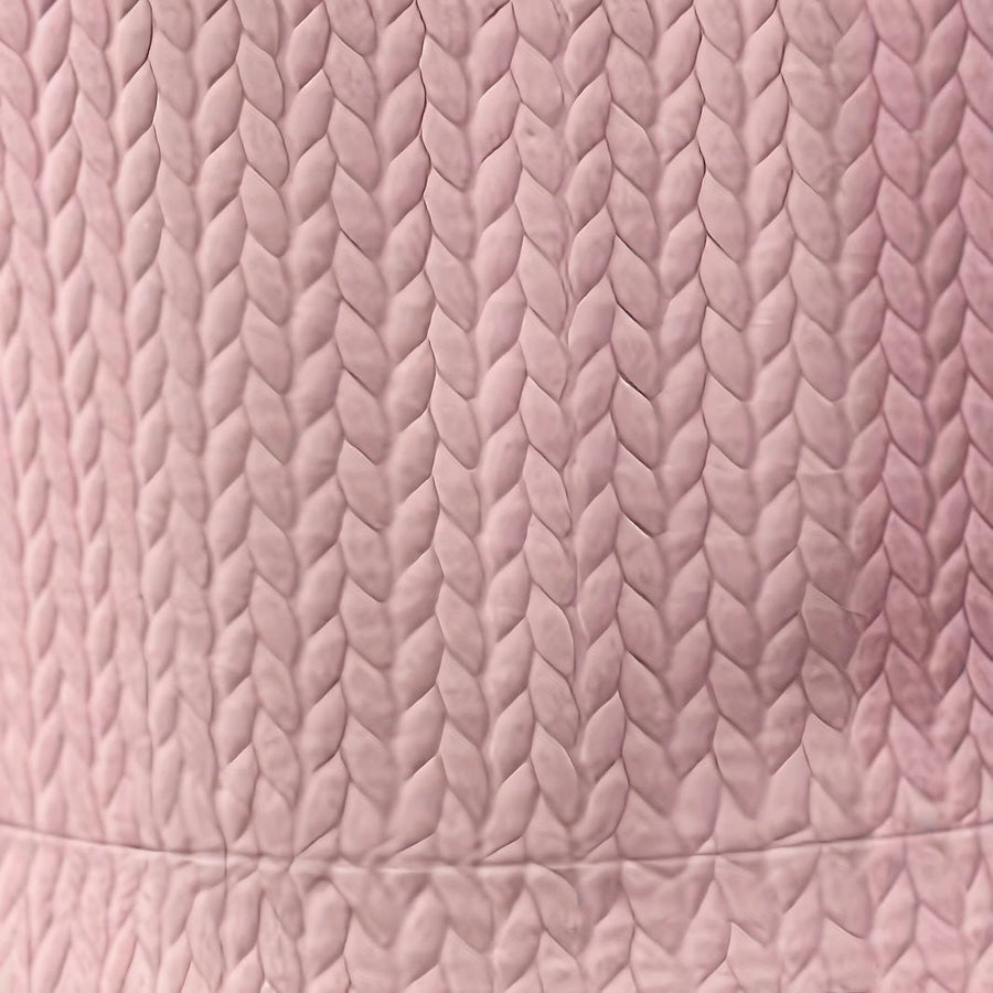 Vianne Cable Texture Puff Sleeve Sweatshirt