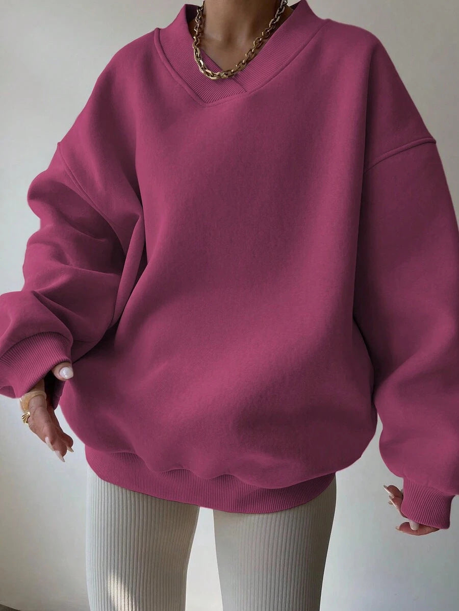 Janne Casual Patchwork Crew Neck Sweatshirt