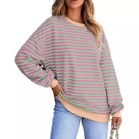 Birgitta Wide Stripe Casual Sweater