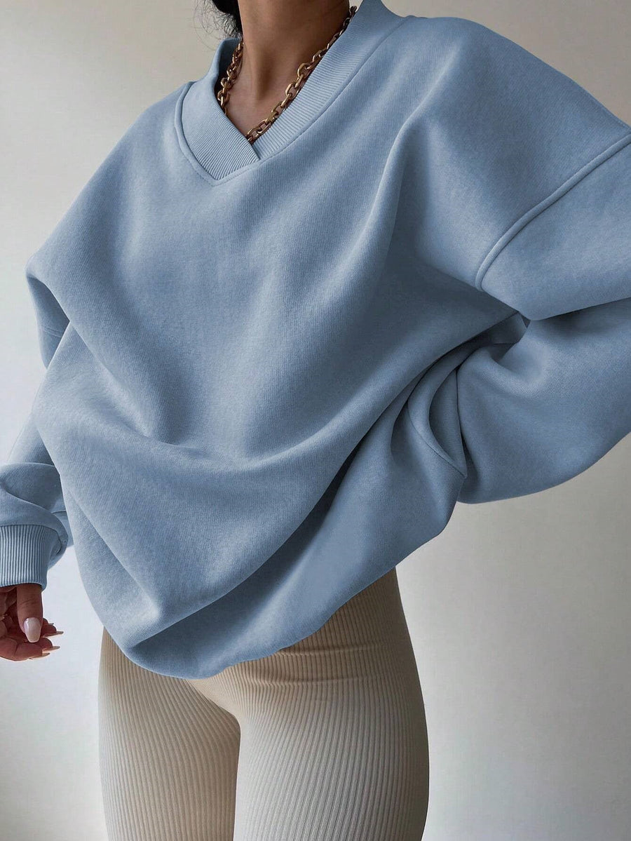 Janne Casual Patchwork Crew Neck Sweatshirt
