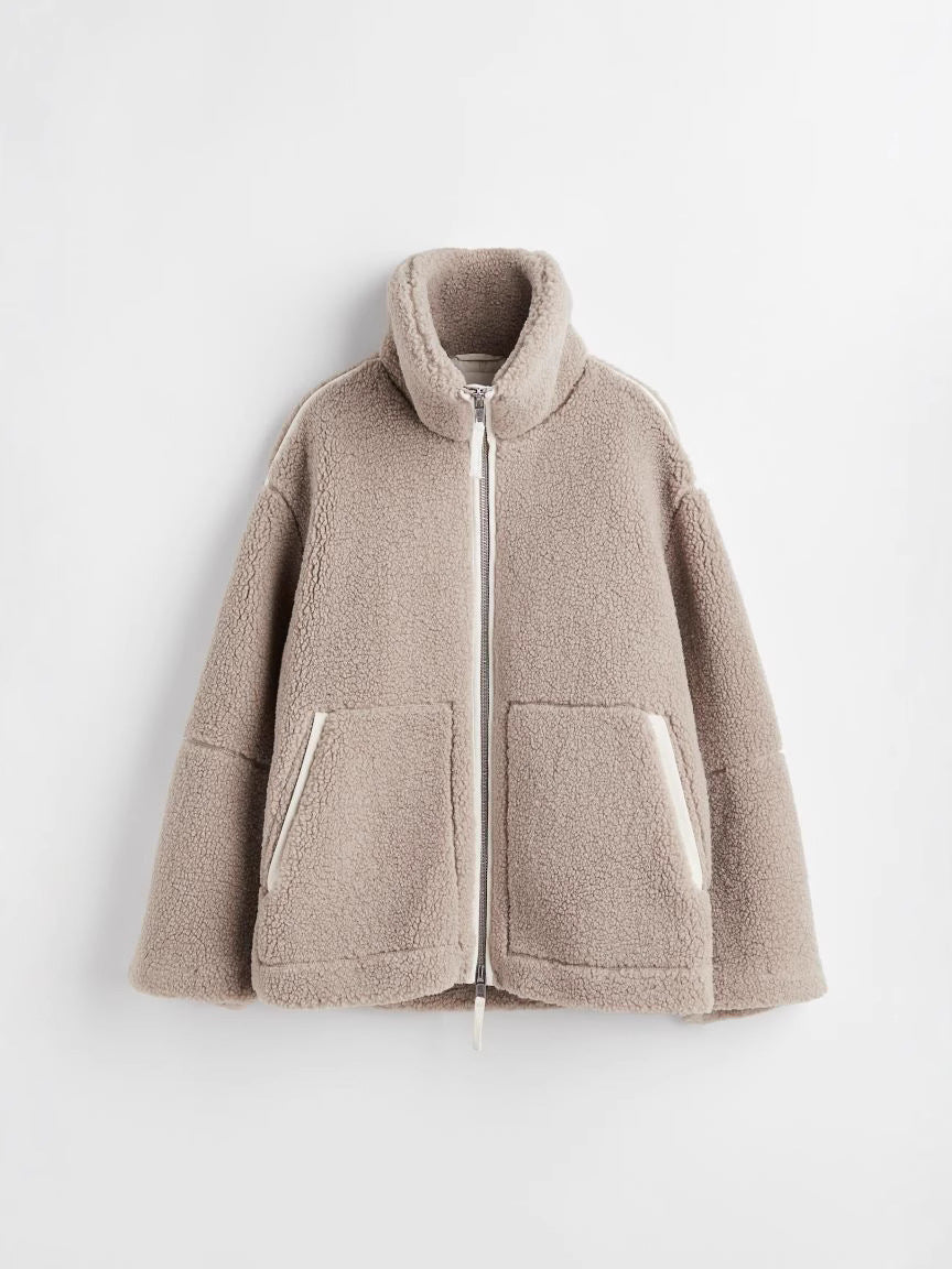 Heloisa Oversized Sherpa Zip Jacket