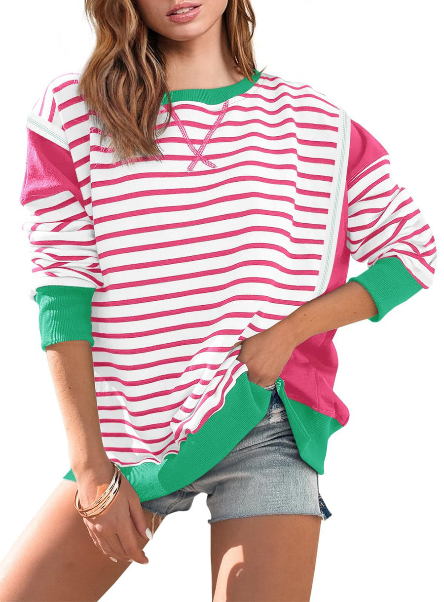Rosine Oversized Striped Sweatshirt