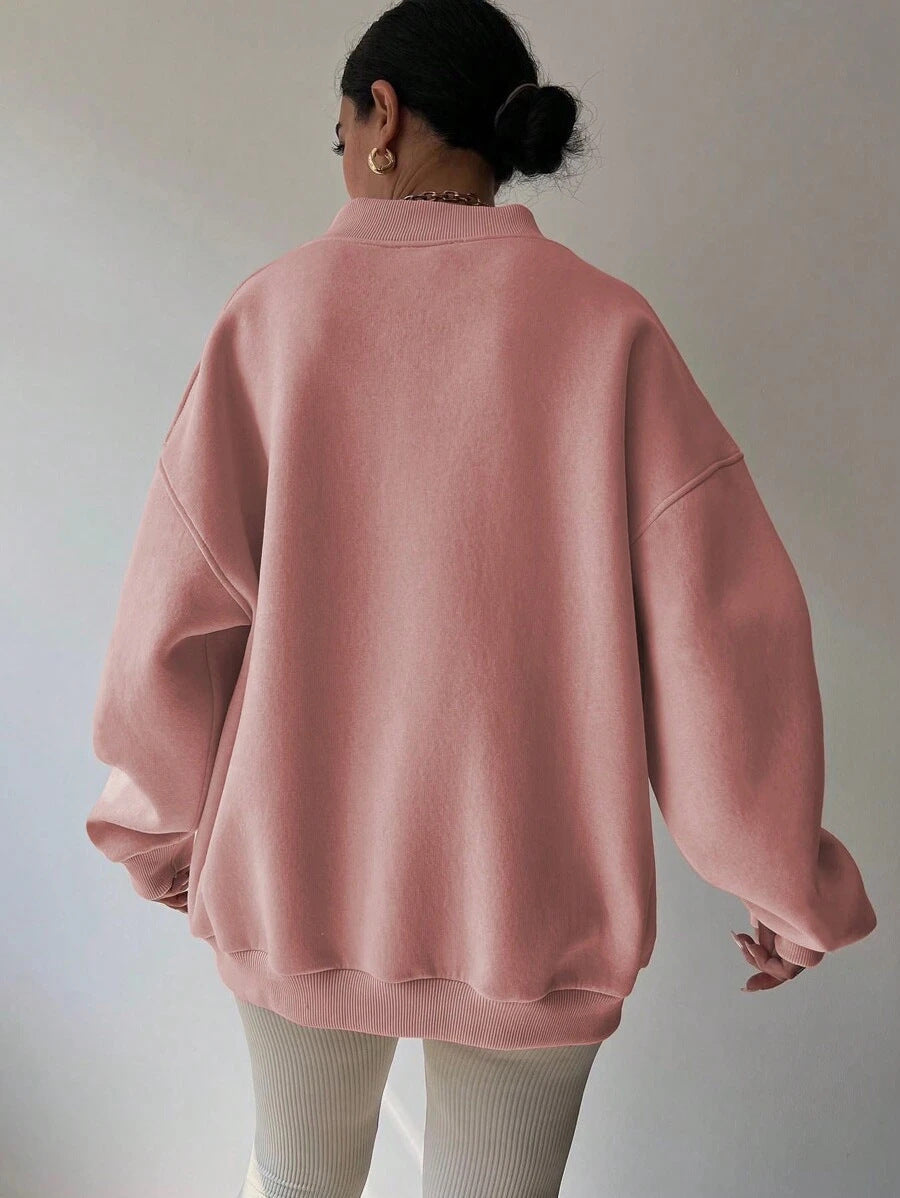 Janne Casual Patchwork Crew Neck Sweatshirt