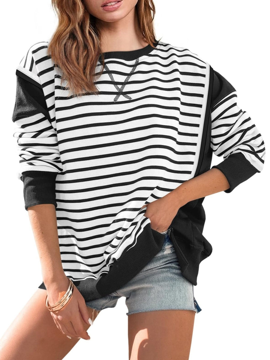 Rosine Oversized Striped Sweatshirt