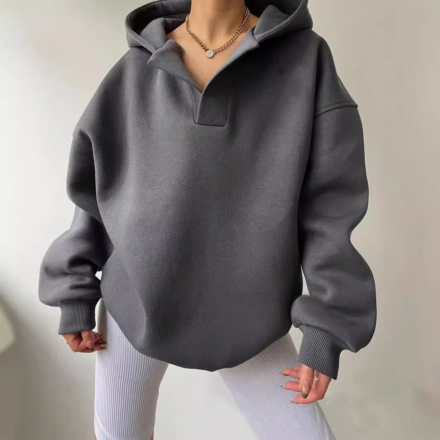 Katell Oversized Statement Collar Hoodie