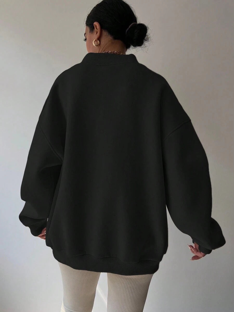 Janne Casual Patchwork Crew Neck Sweatshirt