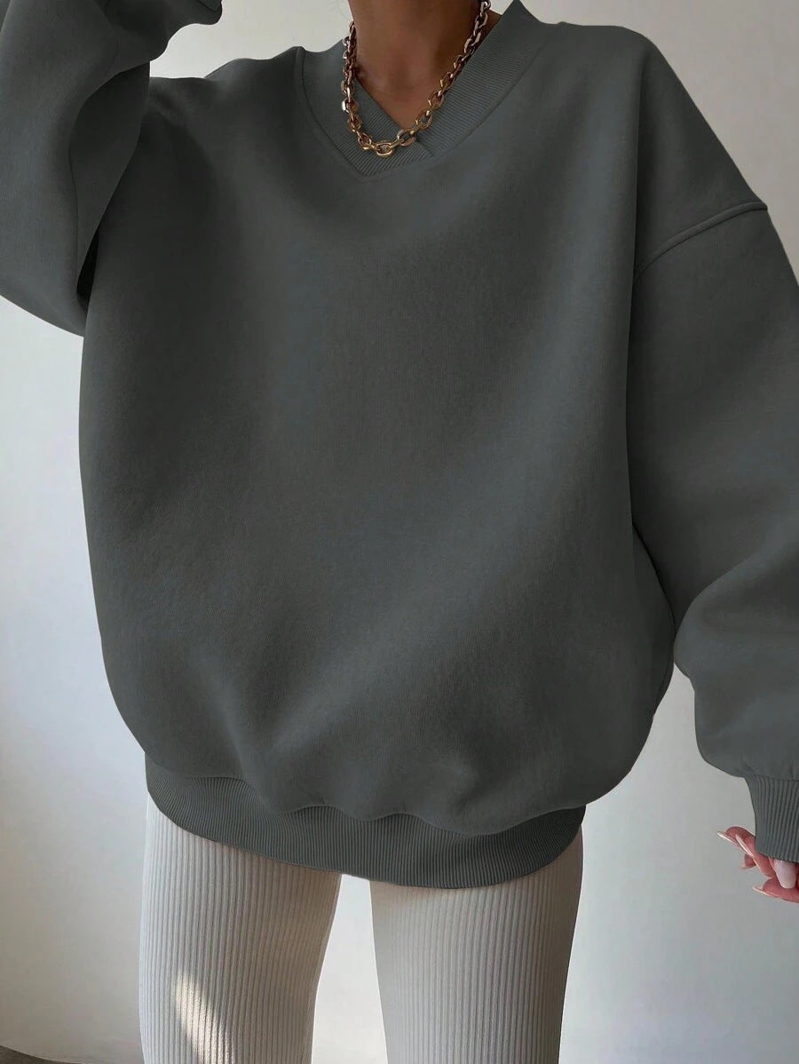 Janne Casual Patchwork Crew Neck Sweatshirt