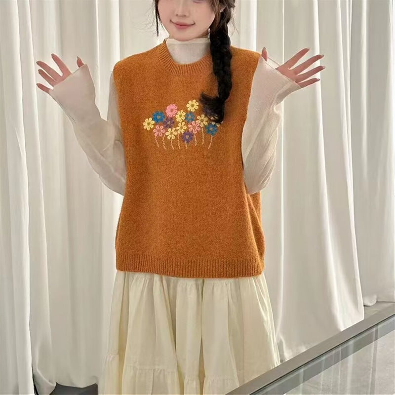 Coralie Oversized Print Knit Vest