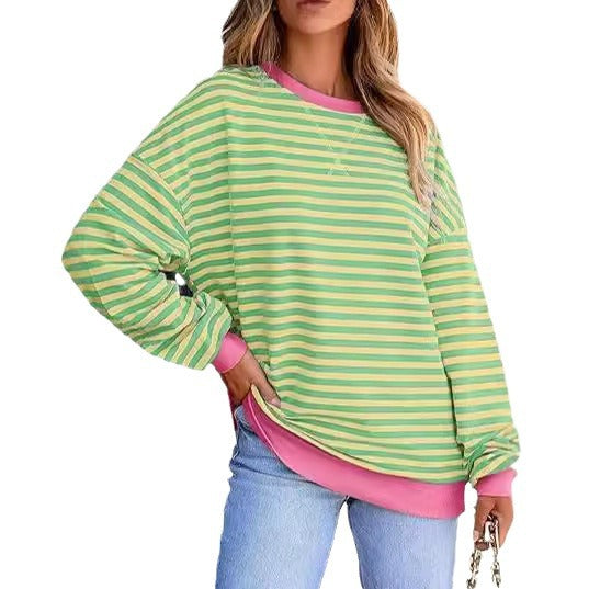 Birgitta Wide Stripe Casual Sweater