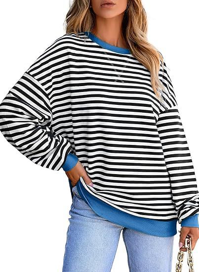 Birgitta Wide Stripe Casual Sweater