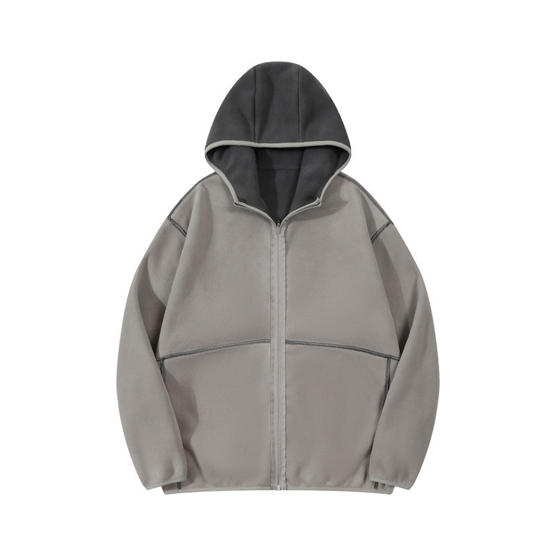 Edina Contrast Trim Zip Hoodie
