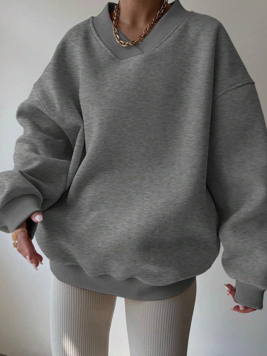 Janne Casual Patchwork Crew Neck Sweatshirt