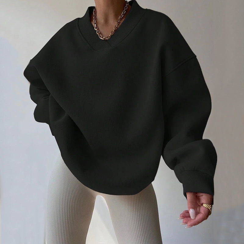 Janne Casual Patchwork Crew Neck Sweatshirt