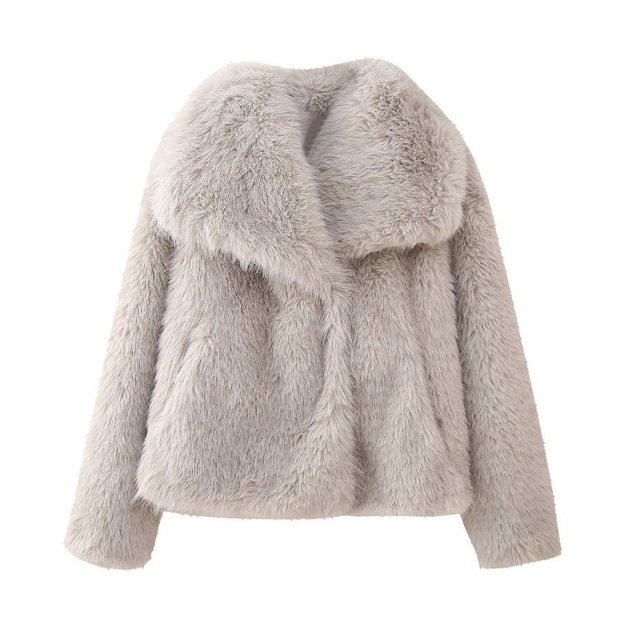 Elva Cropped Faux Fur Jacket