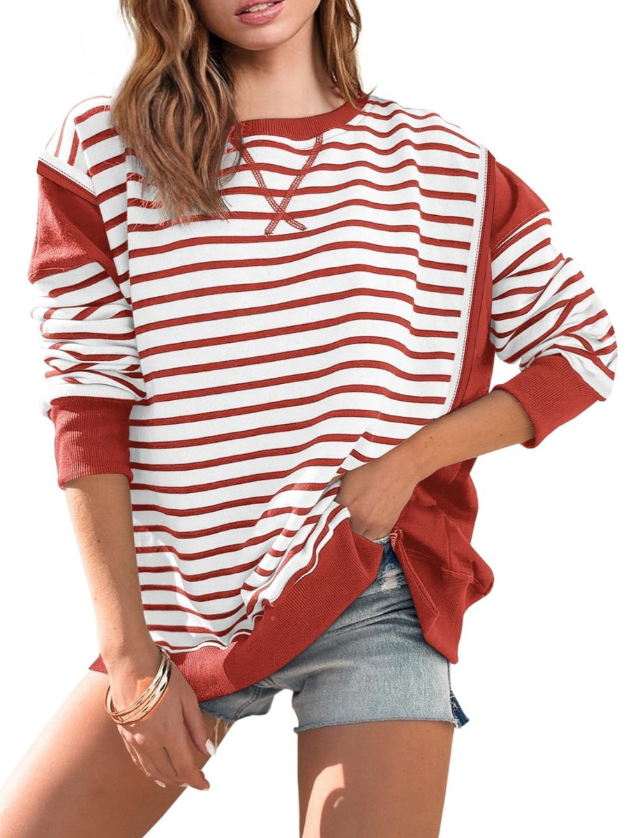 Rosine Oversized Striped Sweatshirt