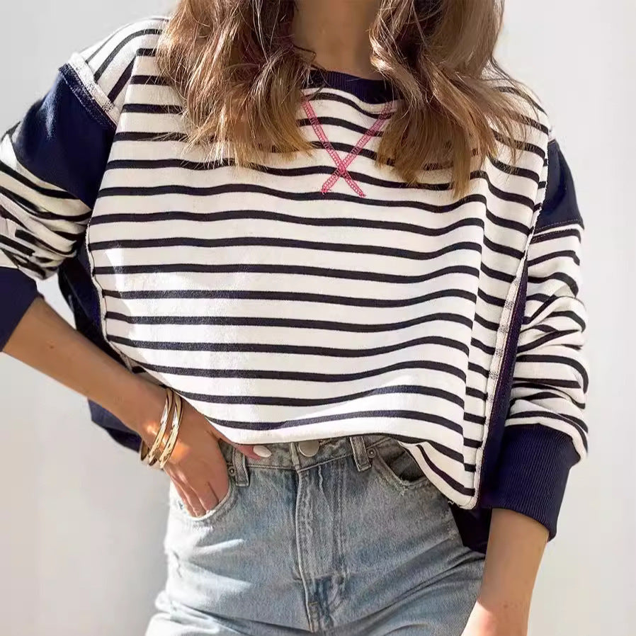 Rosine Oversized Striped Sweatshirt