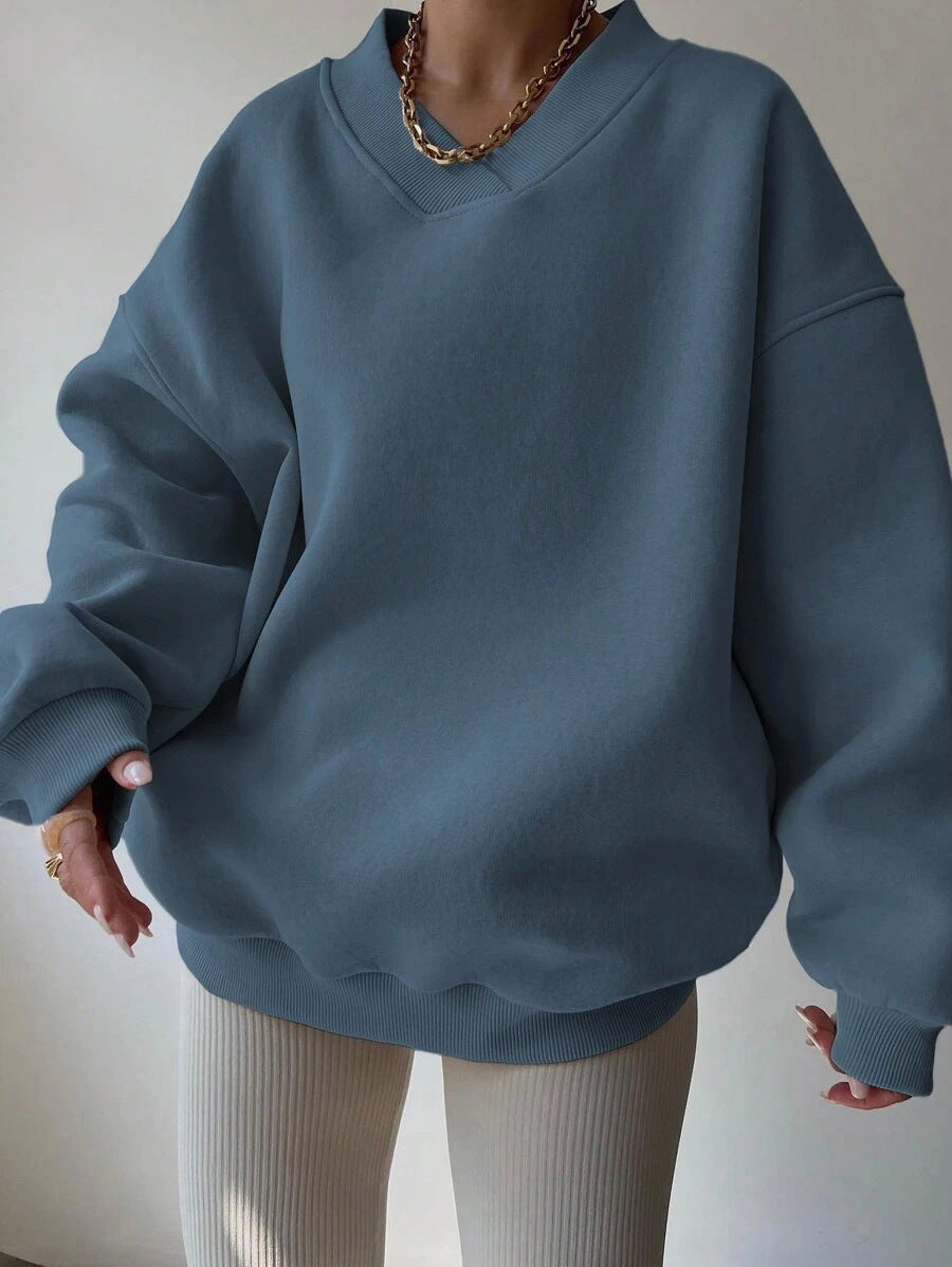 Janne Casual Patchwork Crew Neck Sweatshirt