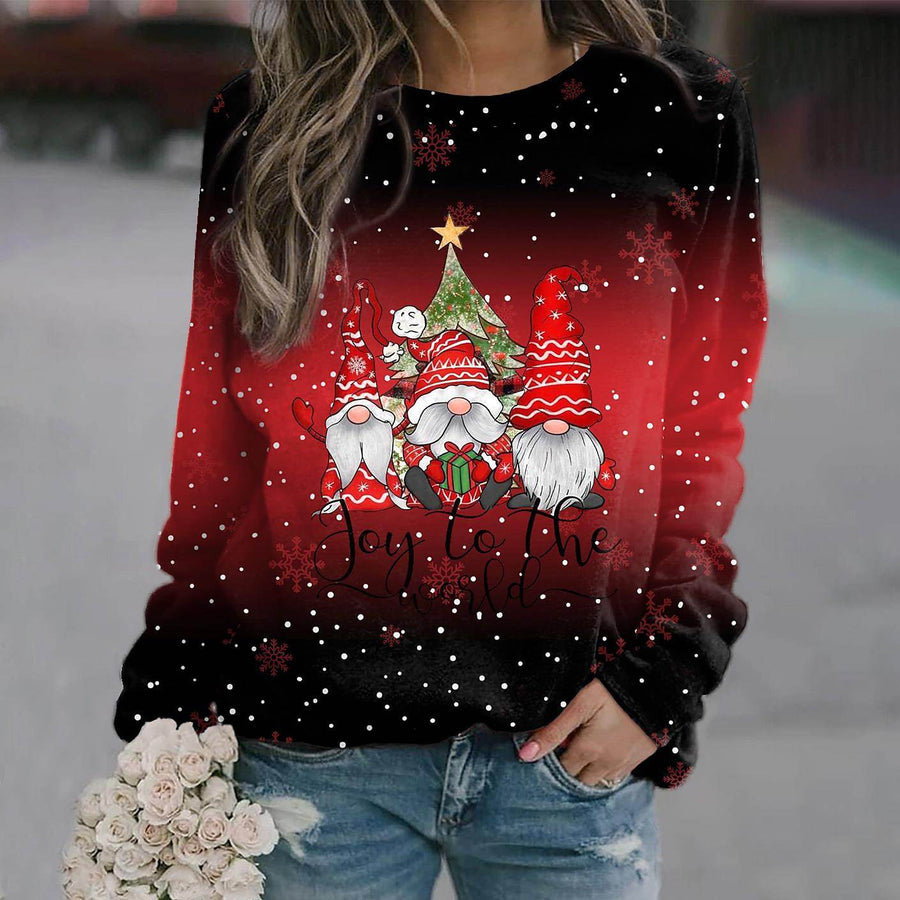 Pearl Christmas Gnome Graphic Sweatshirt