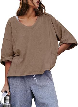 Annelie Relaxed V Neck Drop Shoulder Sweatshirt