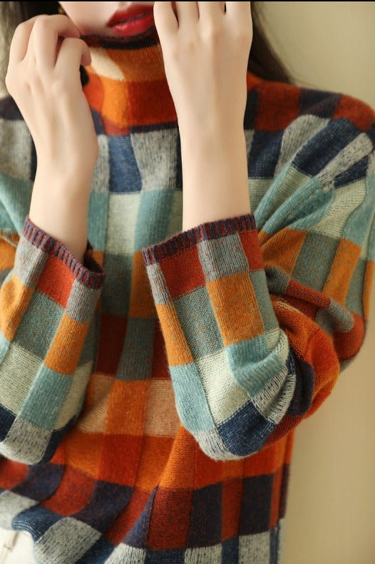 Liane Printed Turtleneck Sweater