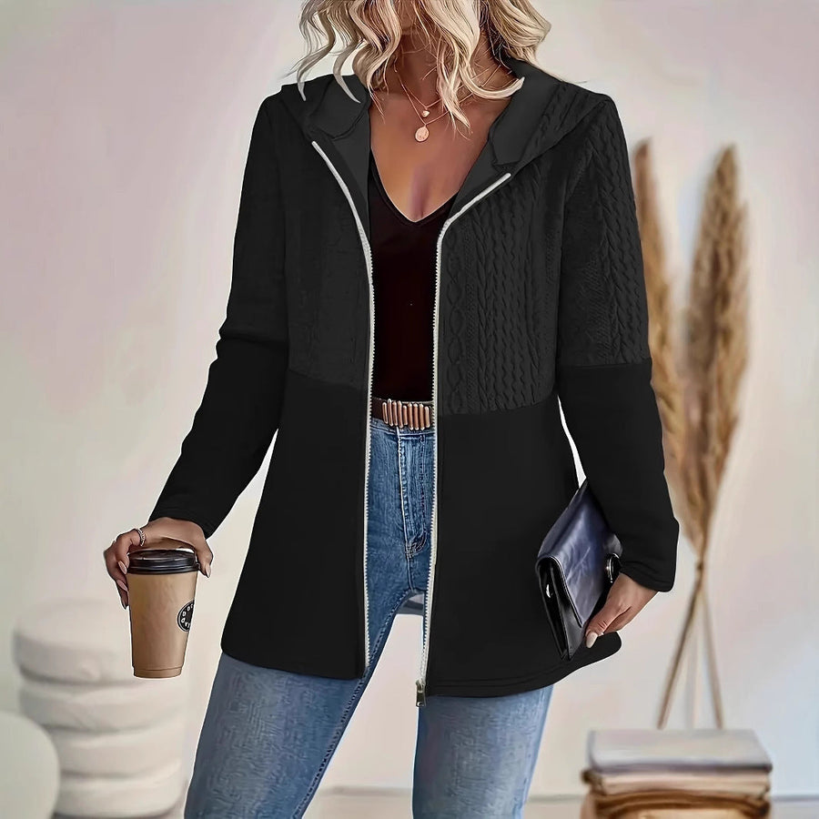 Maelle Knit Zip Up Hoodie