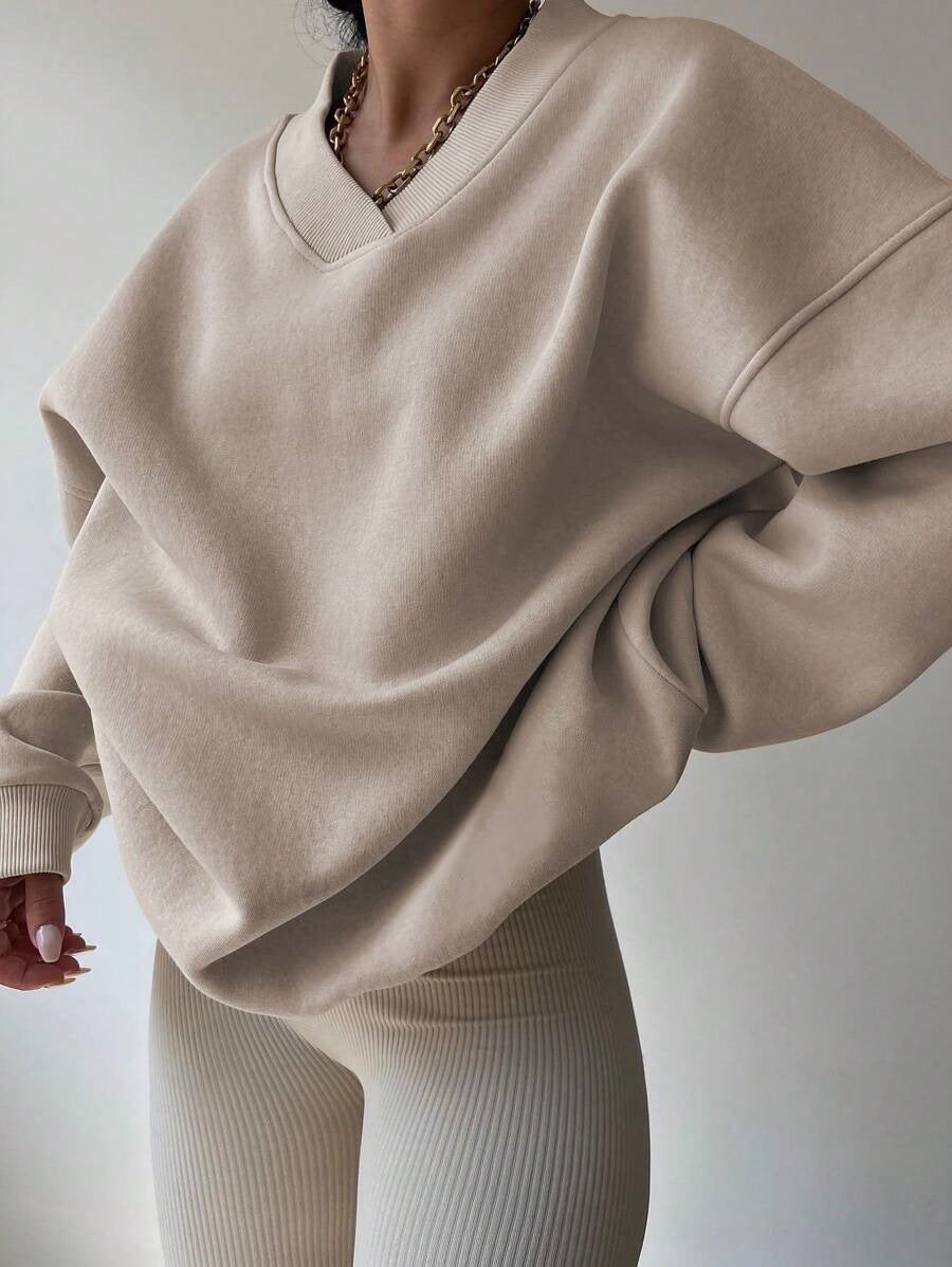 Janne Casual Patchwork Crew Neck Sweatshirt