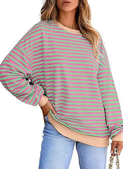 Birgitta Wide Stripe Casual Sweater