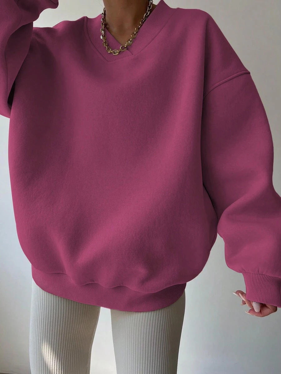 Janne Casual Patchwork Crew Neck Sweatshirt