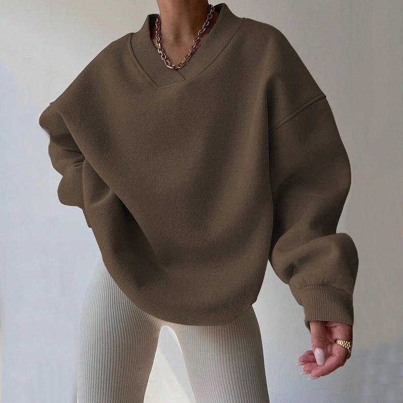 Janne Casual Patchwork Crew Neck Sweatshirt