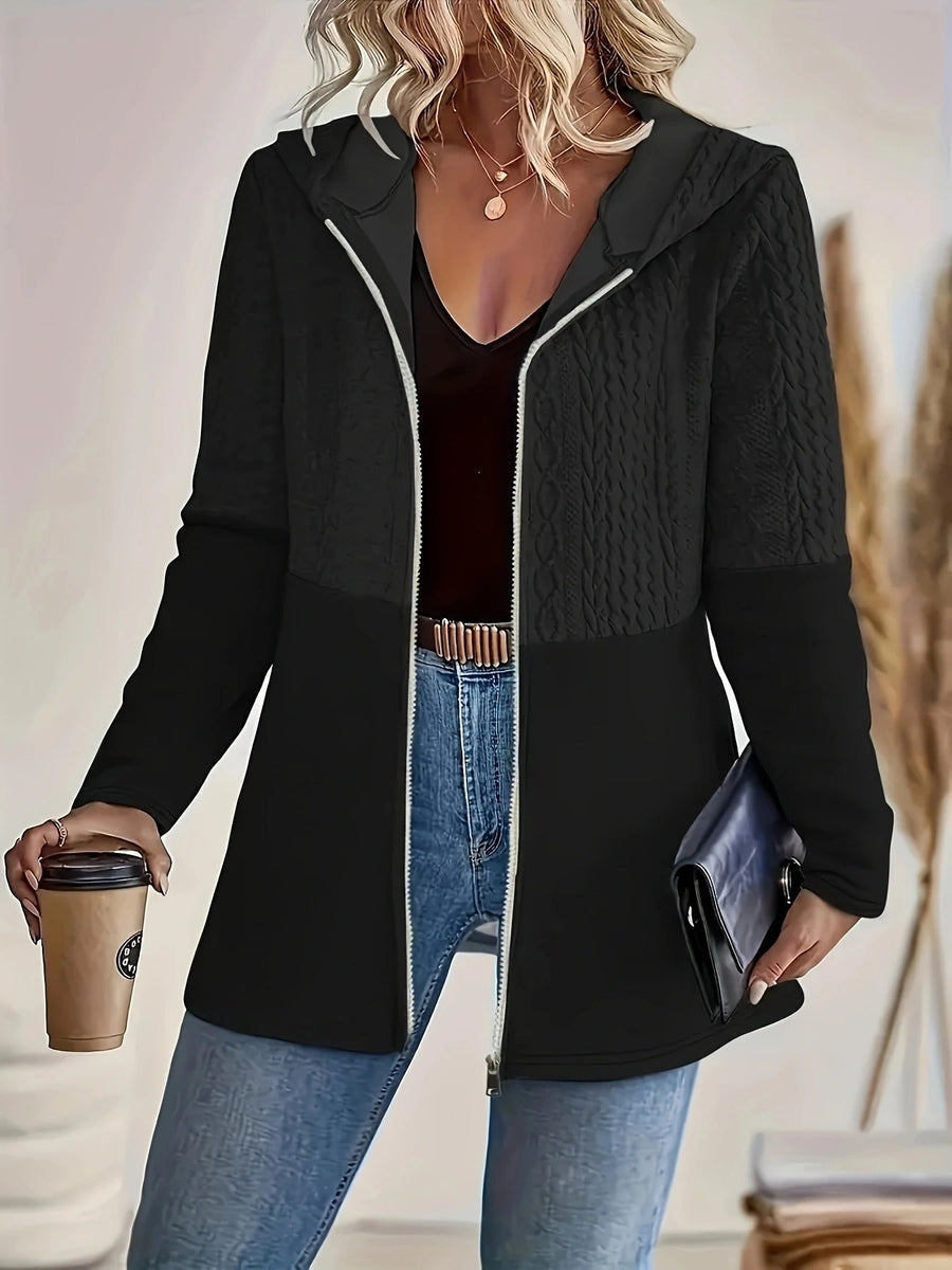 Maelle Knit Zip Up Hoodie