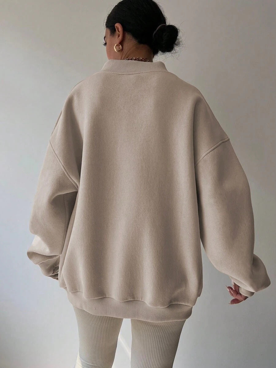 Janne Casual Patchwork Crew Neck Sweatshirt