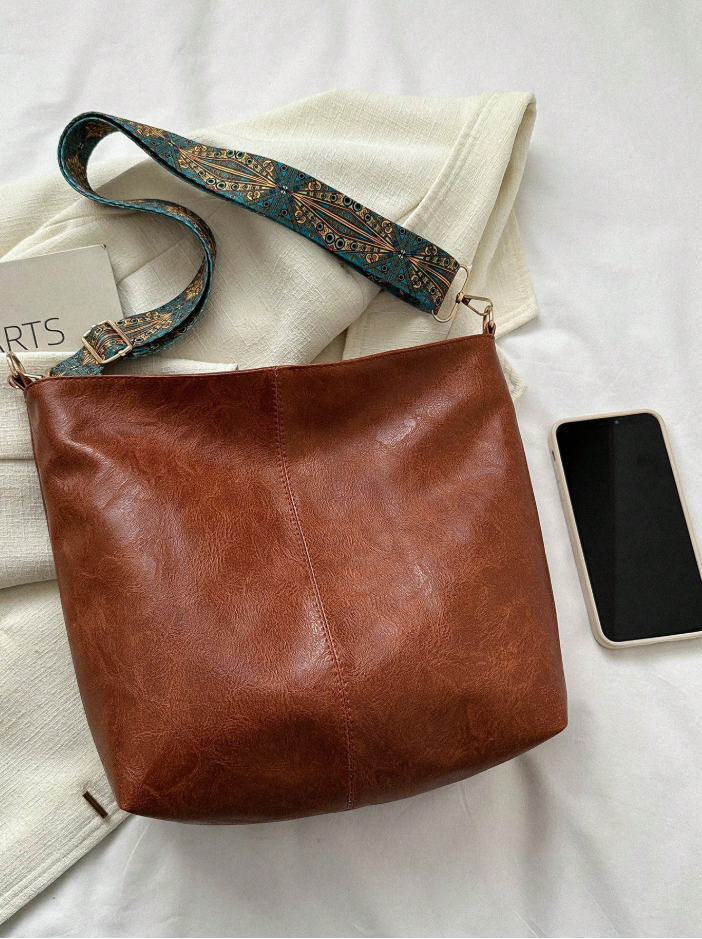 Katia Embroidered Strap Hobo Bag
