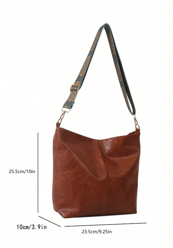 Katia Embroidered Strap Hobo Bag