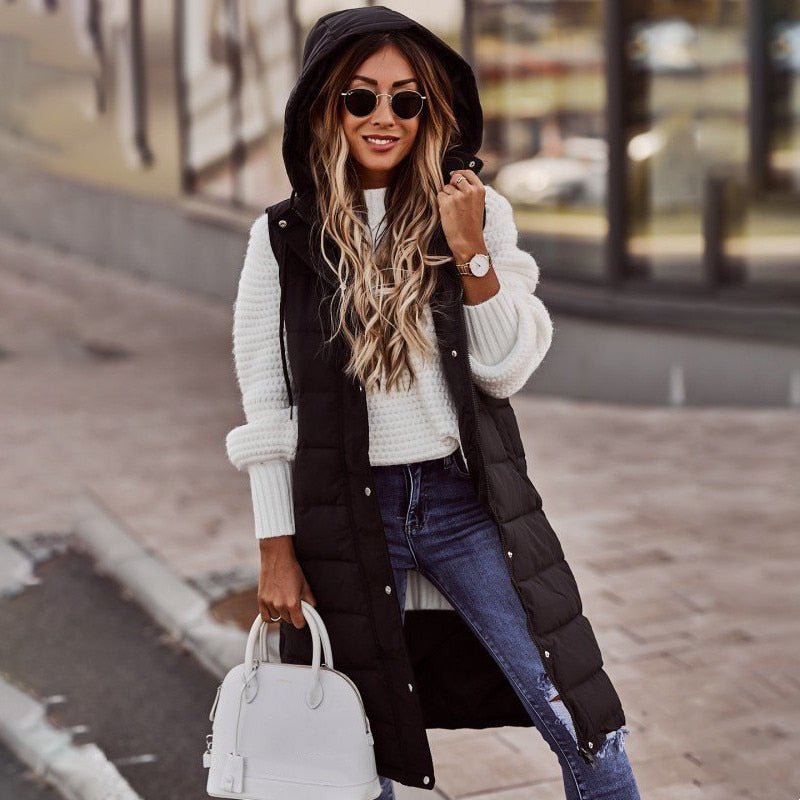 Bea Knee Length Quilted Vest