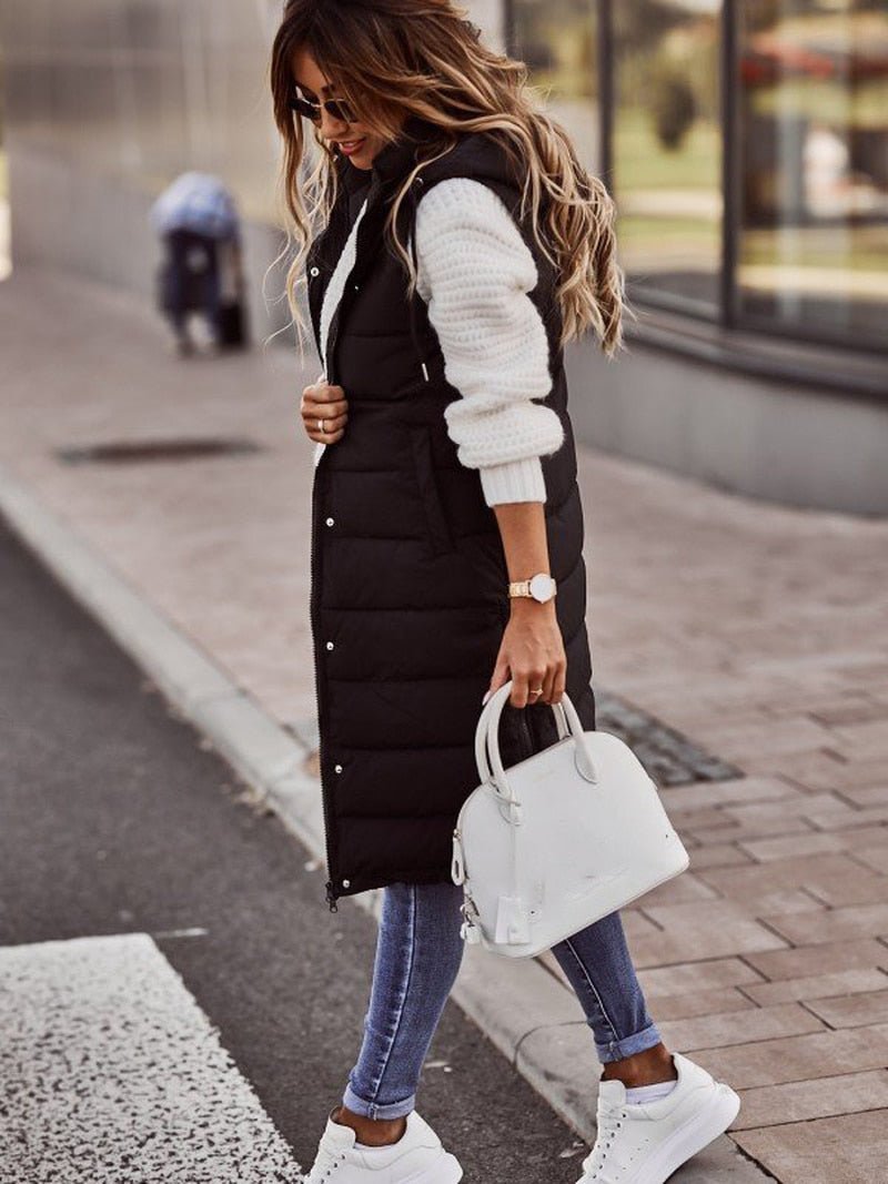 Bea Knee Length Quilted Vest