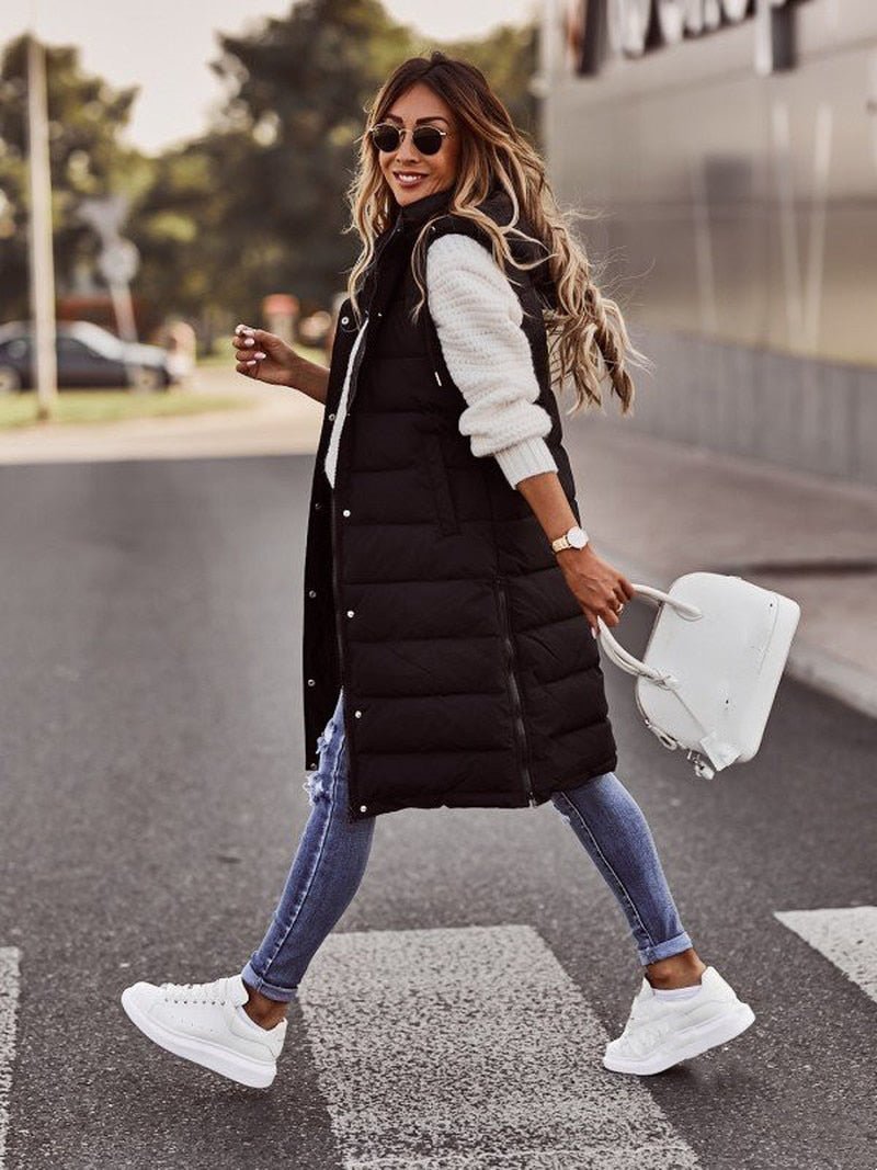 Bea Knee Length Quilted Vest