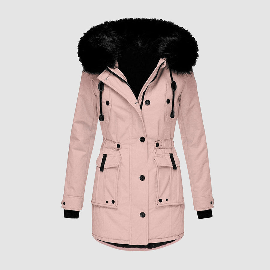 Mirana Quilted Parka with Faux Fur Hood