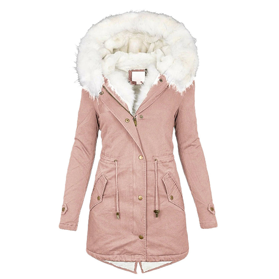 Romy Faux Fur Hood Drawstring Waist Parka