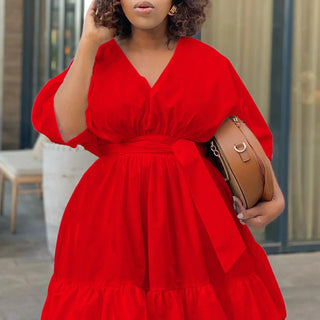 Henriette - Plus Size Dress - Pleated