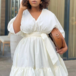 Henriette - Plus Size Dress - Pleated