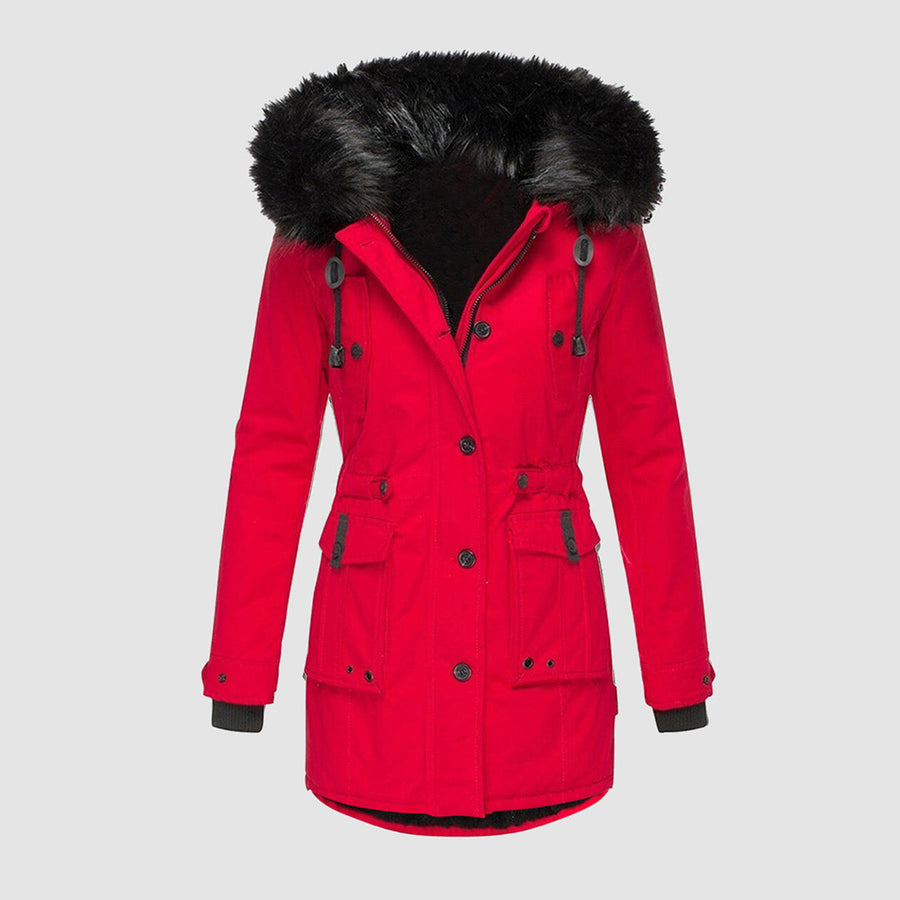 Mirana Quilted Parka with Faux Fur Hood