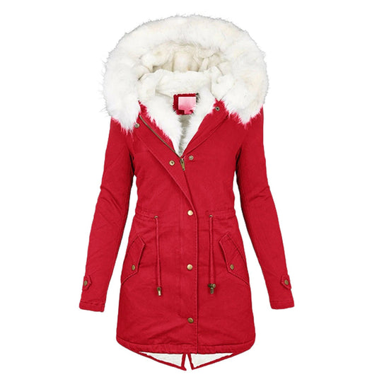 Romy Faux Fur Hood Drawstring Waist Parka