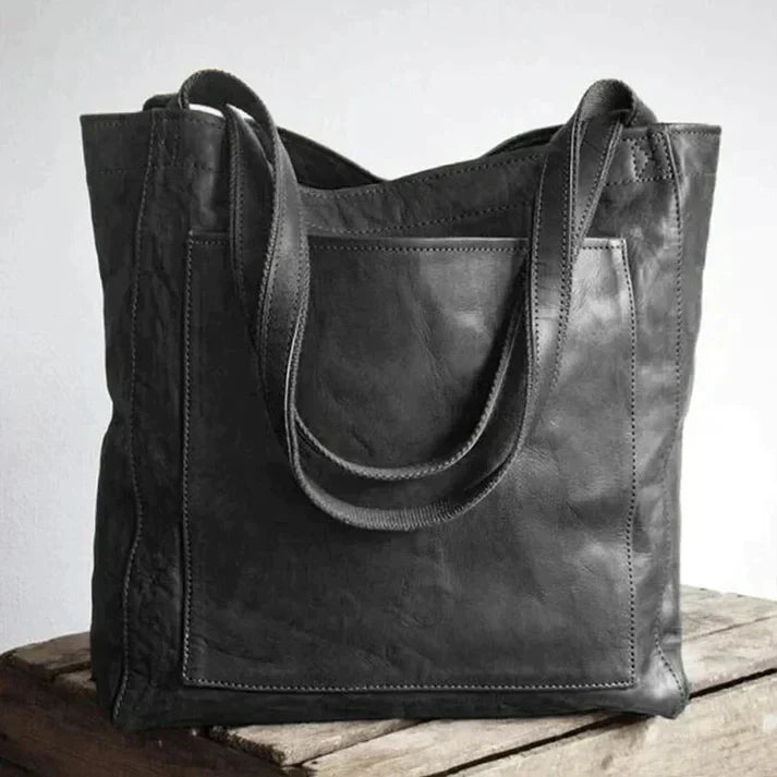 Isabeau Vintage Leather Shoulder Tote