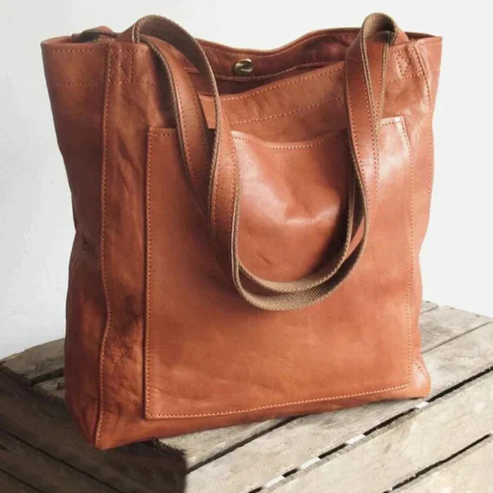 Isabeau Vintage Leather Shoulder Tote