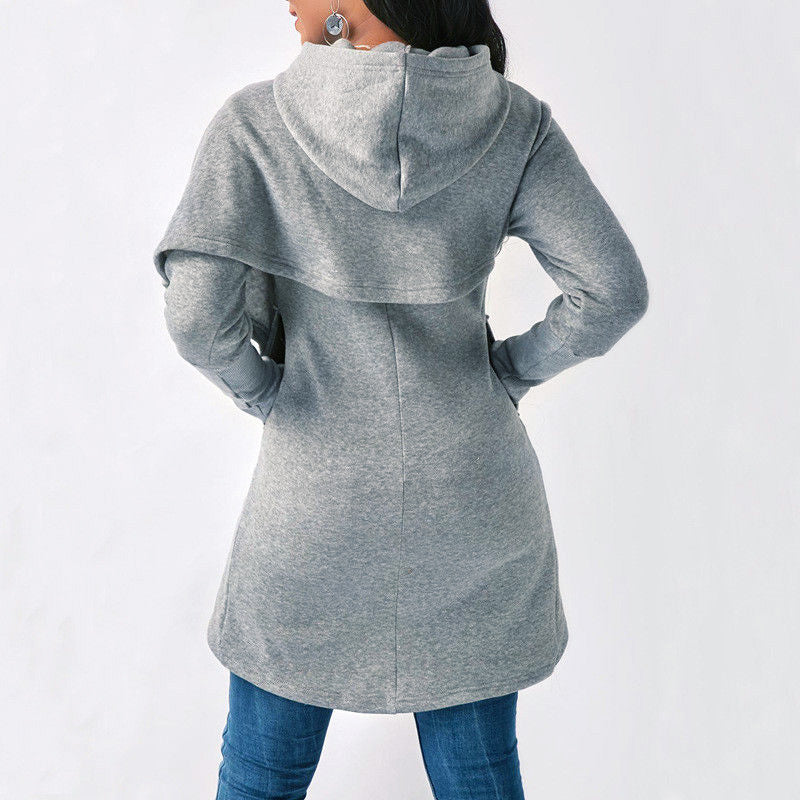 Fenna Oversized Wrap Hem Hoodie