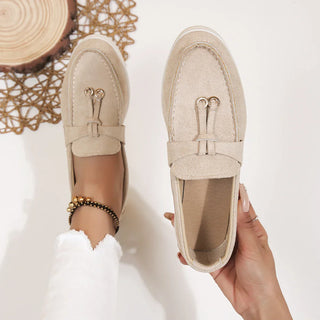 Kendy - Canvas loafers - Knot and charm detail