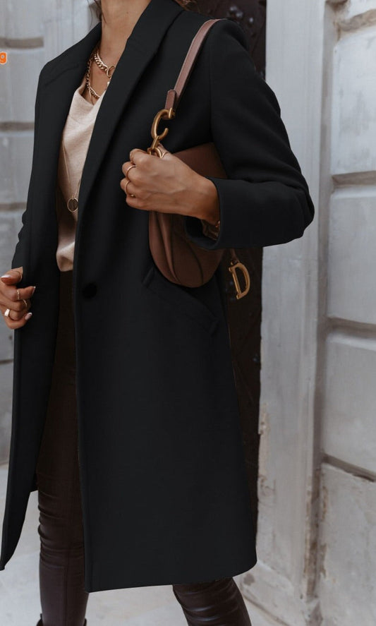 Lorna Long Lapel Button Coat