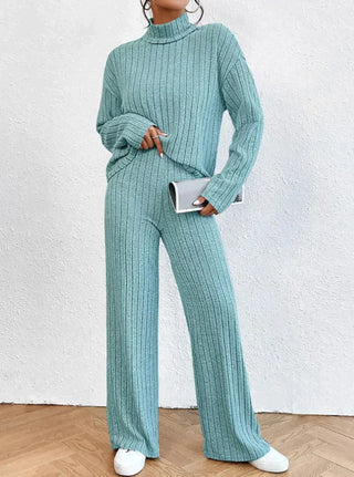 Helene - Knitted Trousers - Turtleneck Jumper